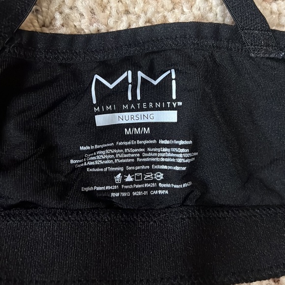 NEW Condition (unworn) black Mimi Maternity cross-back nursing bra in size M - Picture 5 of 5